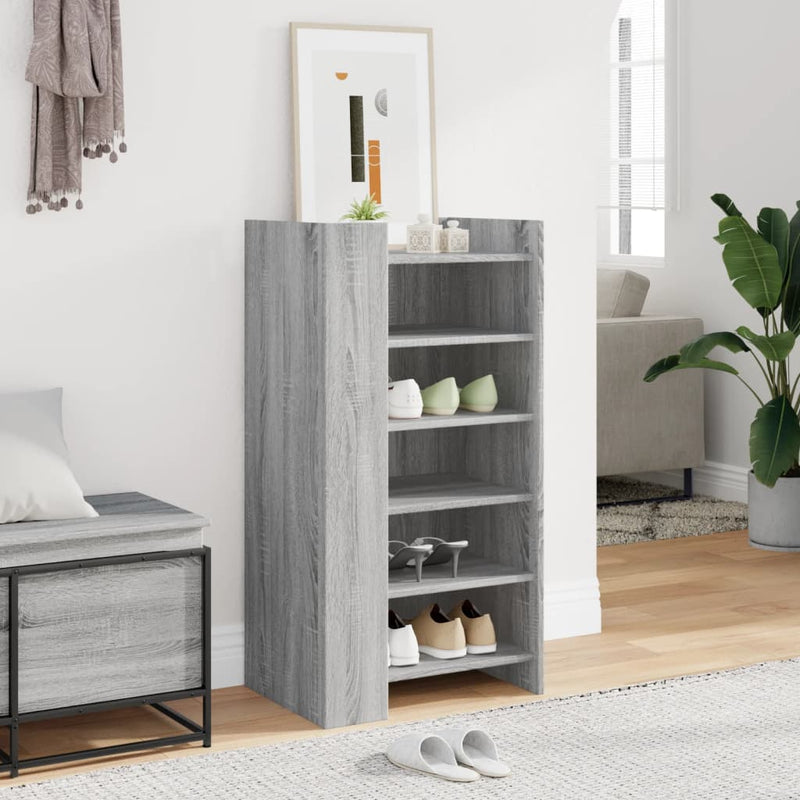 Load image into Gallery viewer, Vidaxl schoenenkast 52x37,5x100 cm bewerkt hout grijs sonoma eiken