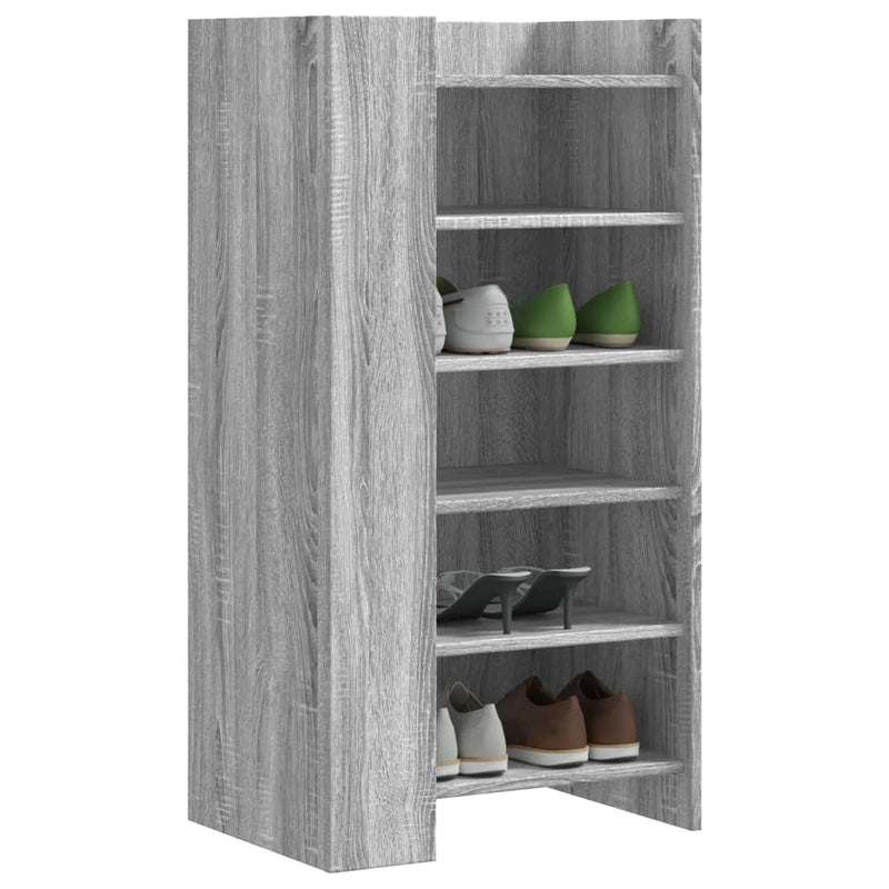 Load image into Gallery viewer, Vidaxl schoenenkast 52x37,5x100 cm bewerkt hout grijs sonoma eiken