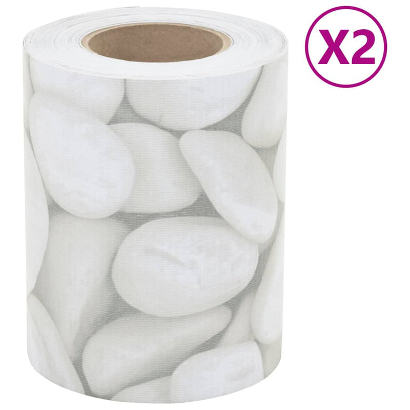 Load image into Gallery viewer, VidaXL Tuinscherm 2 st marmergrindpatroon 35x0,19 m PVC grijs