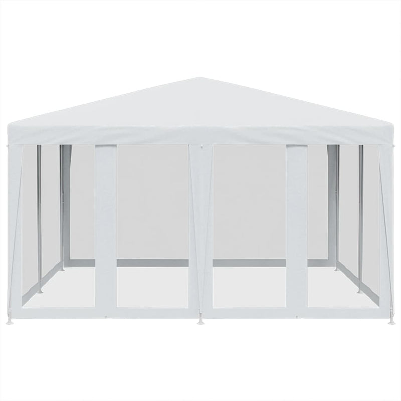 Load image into Gallery viewer, Vidaxl partytent met 8 mesh zijwanden 4x4 m hdpe wit