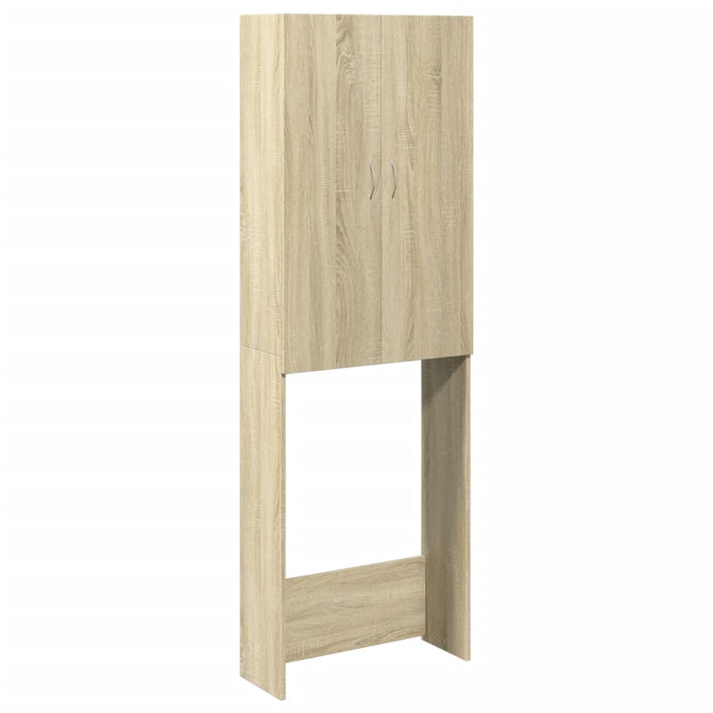Afbeelding laden in galerijviewer, Vidaxl wasmachinekast 64x25,5x190 cm sonoma eikenkleurig