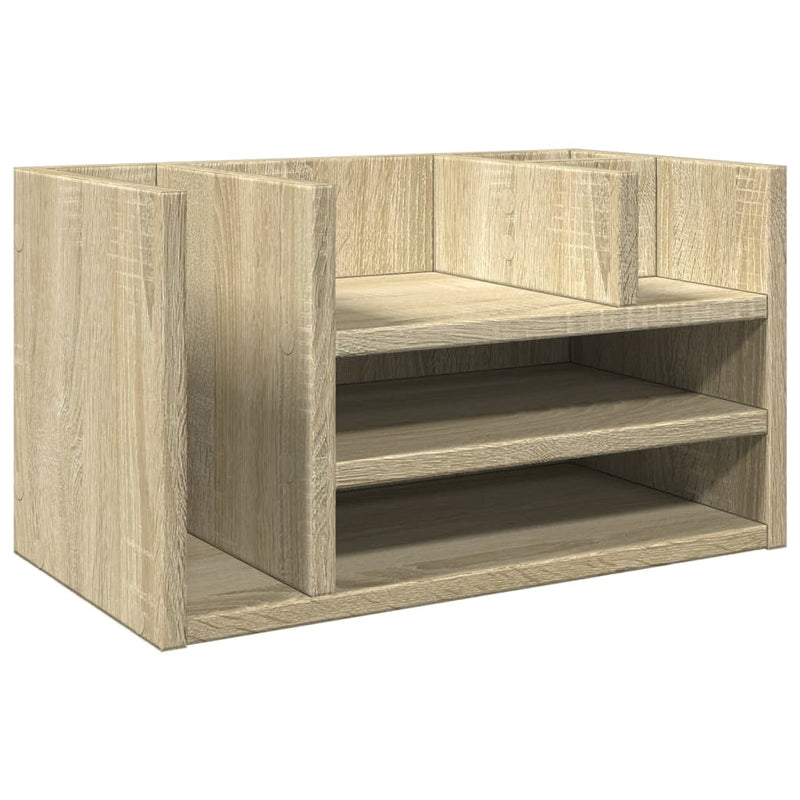 Load image into Gallery viewer, Vidaxl bureau organiser 44,5x24x25 cm bewerkt hout sonoma eikenkleurig
