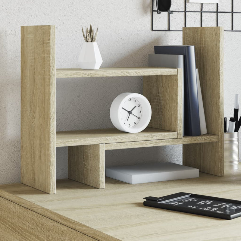 Load image into Gallery viewer, Vidaxl bureau organiser 38,5x17x39 cm bewerkt hout sonoma eikenkleurig