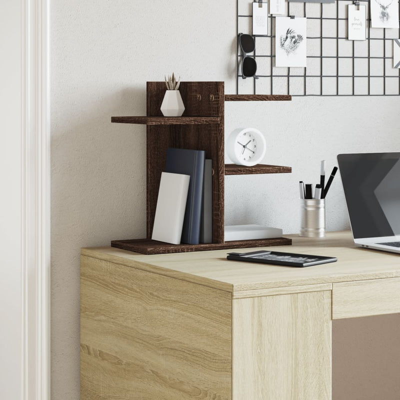 Load image into Gallery viewer, Vidaxl bureau organiser 42x21,5x42 cm bewerkt hout bruin eikenkleurig