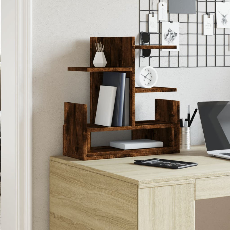 Load image into Gallery viewer, Vidaxl bureau organiser 49x20x52,5 cm bewerkt hout gerookt eikenkleur