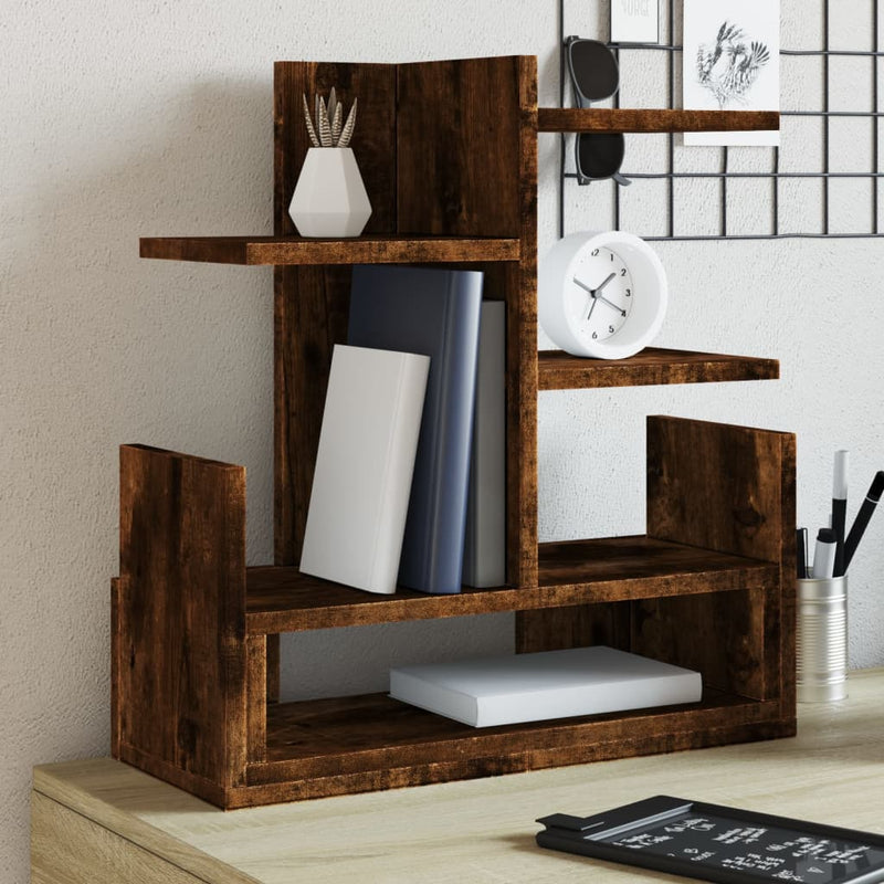 Load image into Gallery viewer, Vidaxl bureau organiser 49x20x52,5 cm bewerkt hout gerookt eikenkleur