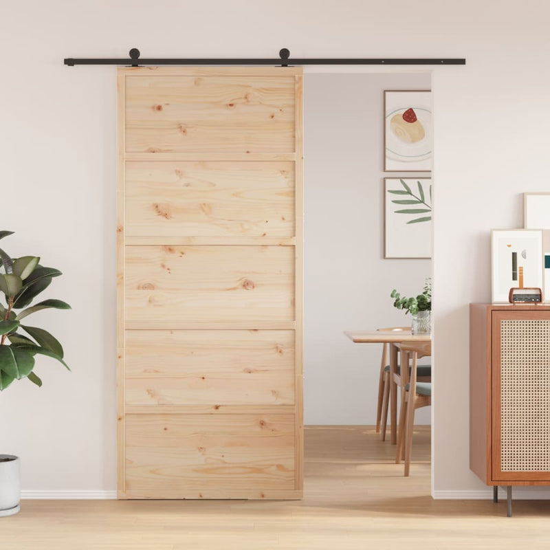 Load image into Gallery viewer, Vidaxl schuifdeur 90x208 cm massief grenenhout