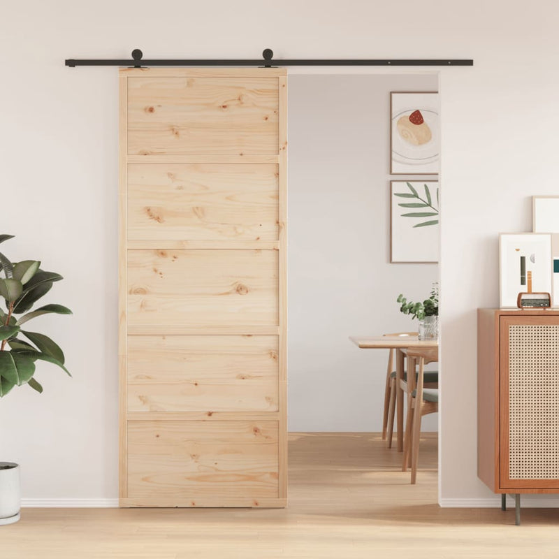Load image into Gallery viewer, Vidaxl schuifdeur 80x208 cm massief grenenhout