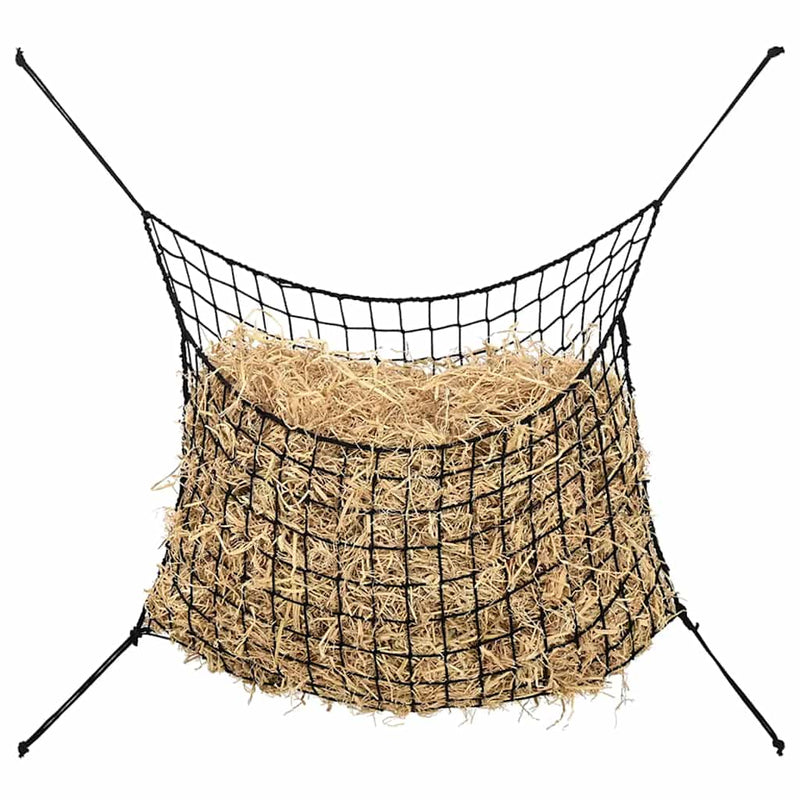 Load image into Gallery viewer, Vidaxl hooinetten 2 st 75x50 cm rond polypropeen zwart