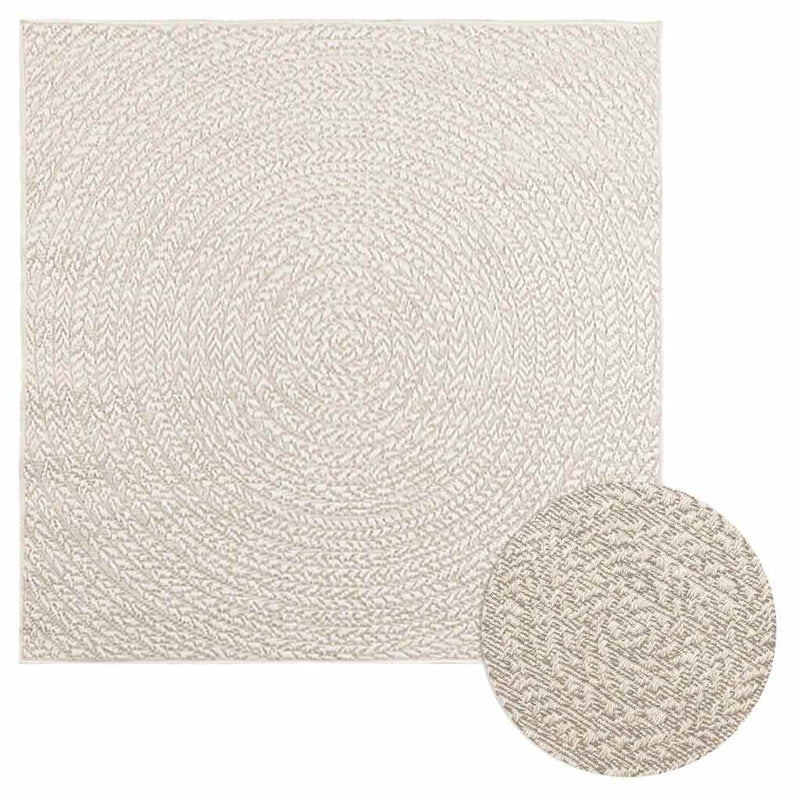 Load image into Gallery viewer, Vidaxl vloerkleed zizur room binnen en buiten 120x120 cm jute look