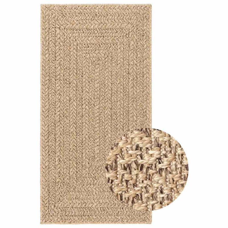 Load image into Gallery viewer, Vidaxl vloerkleed zizur beige binnen en buiten 80x250 cm jute look