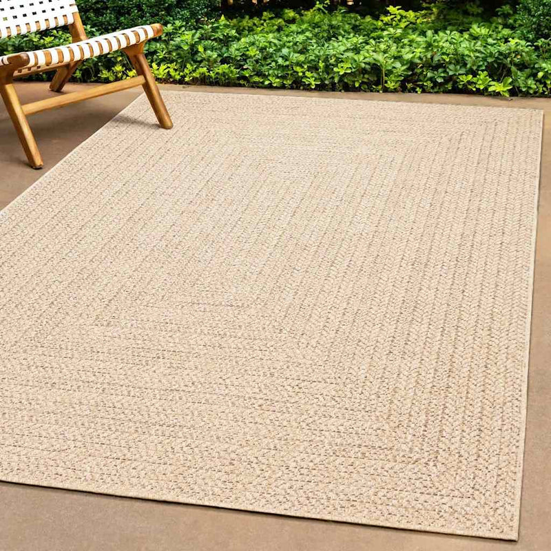 Load image into Gallery viewer, Vidaxl vloerkleed zizur beige binnen en buiten 240x340 cm jute look