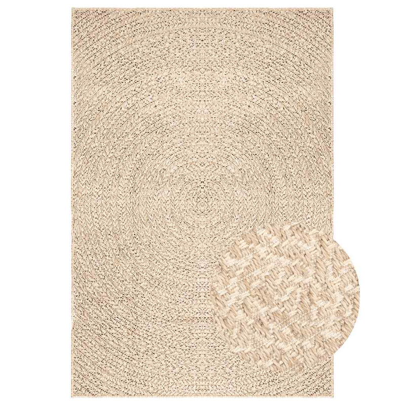 Load image into Gallery viewer, Vidaxl vloerkleed zizur beige binnen en buiten 240x340 cm jute look