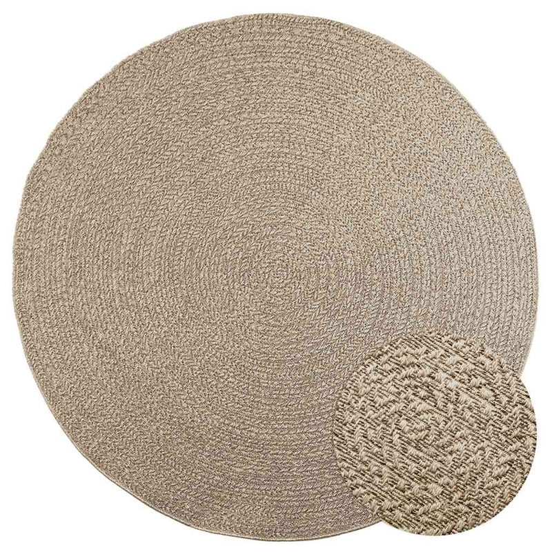 Load image into Gallery viewer, Vidaxl vloerkleed zizur beige binnen en buiten ø 200 cm jute look