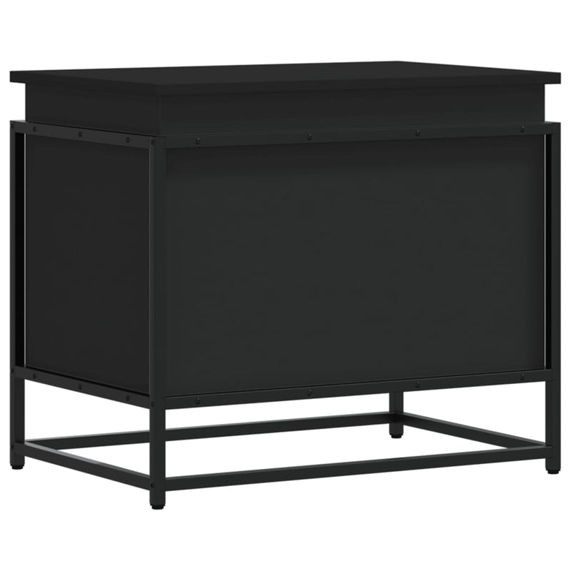 Load image into Gallery viewer, Vidaxl opbergbox met deksel 60x40x51,5 cm bewerkt hout zwart