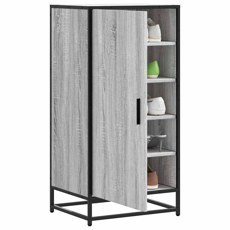Load image into Gallery viewer, Vidaxl schoenenrek 48x38x97,5 cm bewerkt hout grijs sonoma eikenkleur