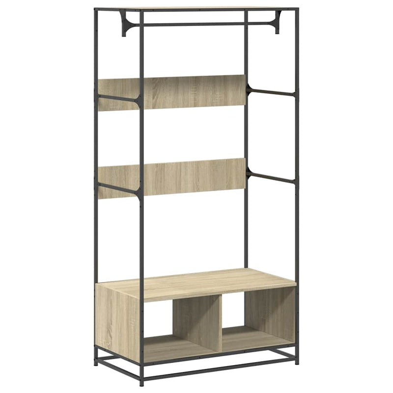 Load image into Gallery viewer, Vidaxl kledingkast 90x50x180 cm bewerkt hout sonoma eikenkleurig
