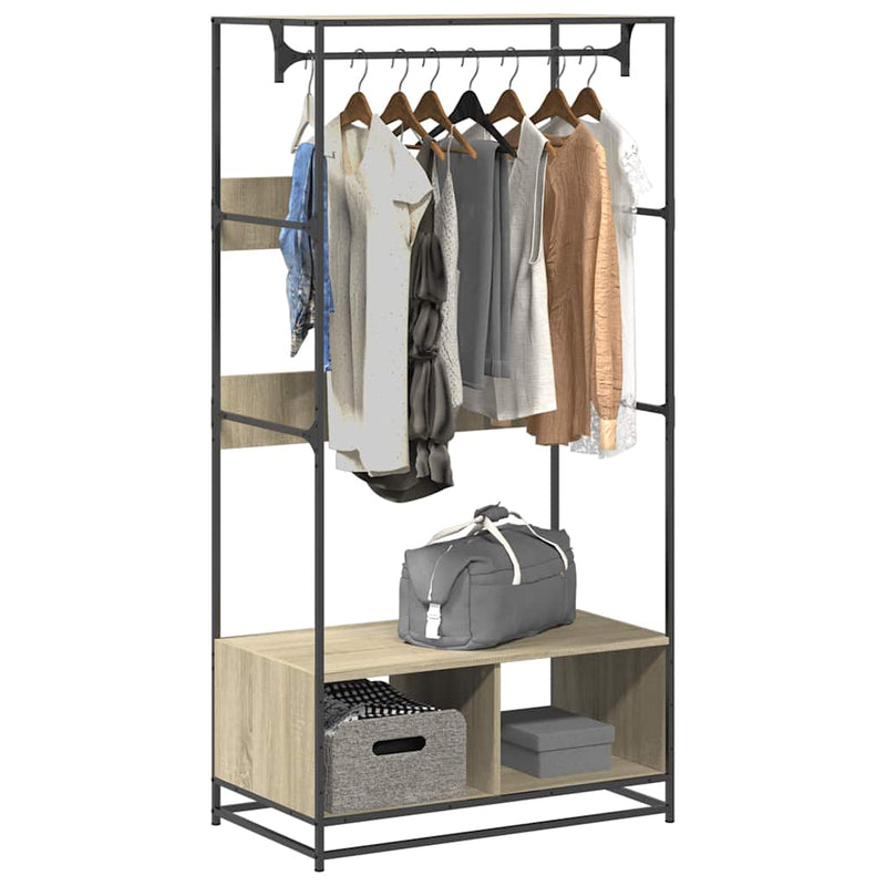 Load image into Gallery viewer, Vidaxl kledingkast 90x50x180 cm bewerkt hout sonoma eikenkleurig