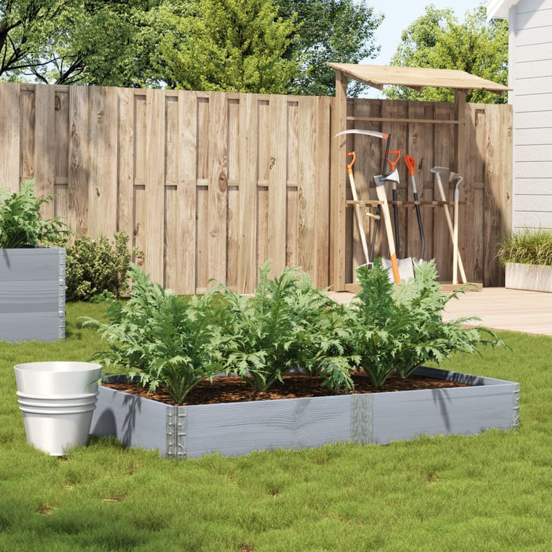 Load image into Gallery viewer, Vidaxl plantenbak 150x100 cm massief grenenhout grijs