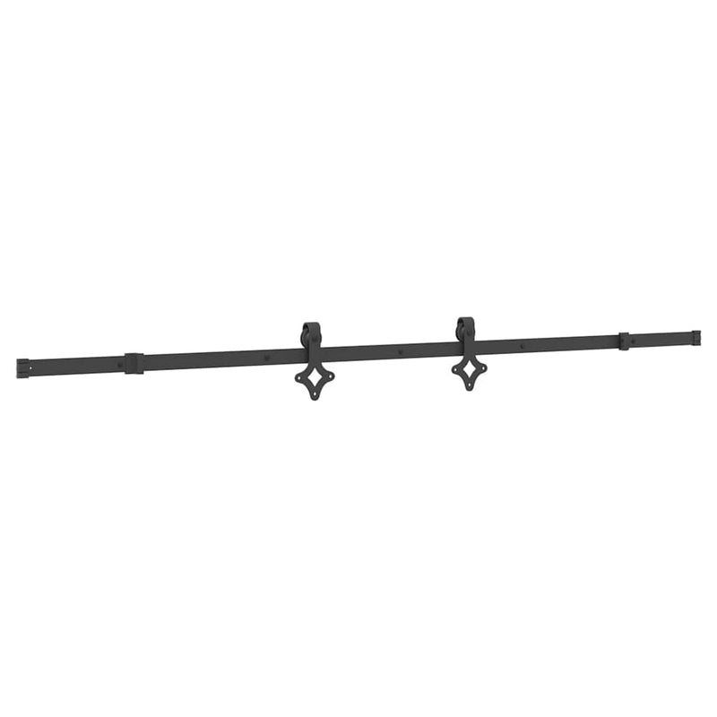 Load image into Gallery viewer, Vidaxl doos met onderdelen voor schuifdeur 213,5 cm staal zwart