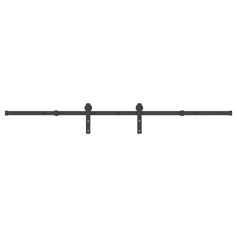 Load image into Gallery viewer, Vidaxl doos met onderdelen voor schuifdeur 213,5 cm staal zwart