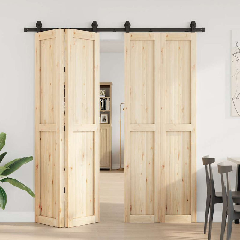 Load image into Gallery viewer, Vidaxl doos met onderdelen voor schuifdeur 200 cm staal zwart