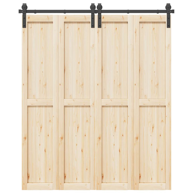 Load image into Gallery viewer, Vidaxl doos met onderdelen voor schuifdeur 183 cm staal zwart