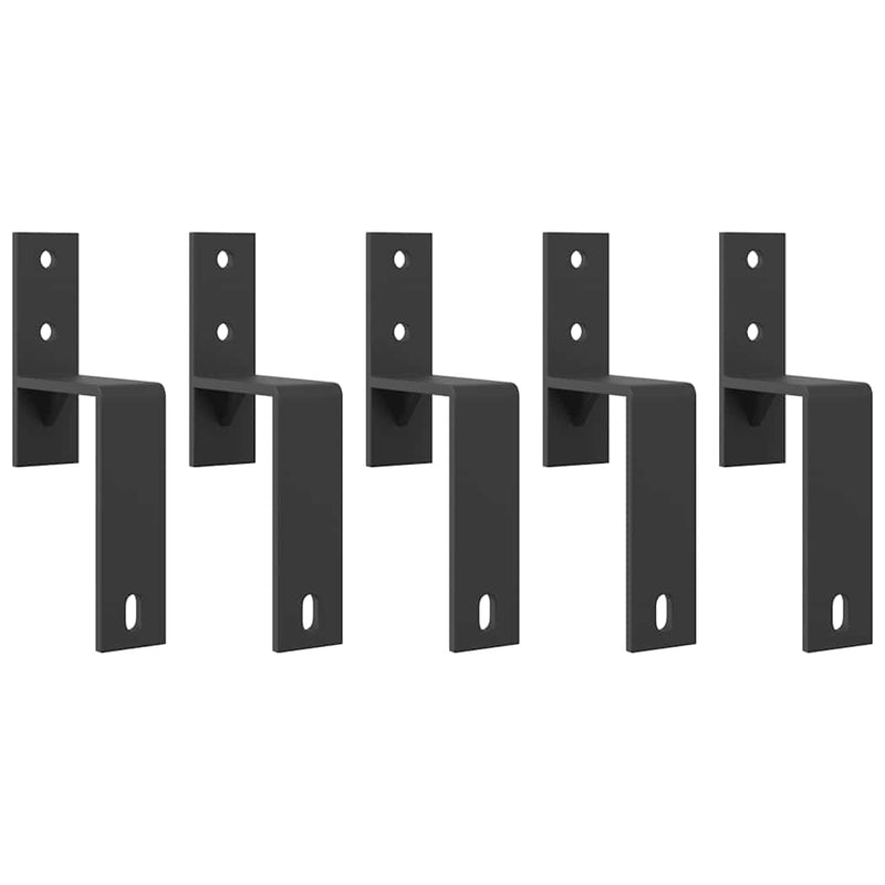 Load image into Gallery viewer, Vidaxl bypassbeugels schuurdeuren 5 st voor platte rails koolstofstaal