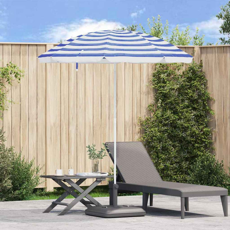 Load image into Gallery viewer, Vidaxl parasol blauw en wit 161 x 161 x 193 cm polyester