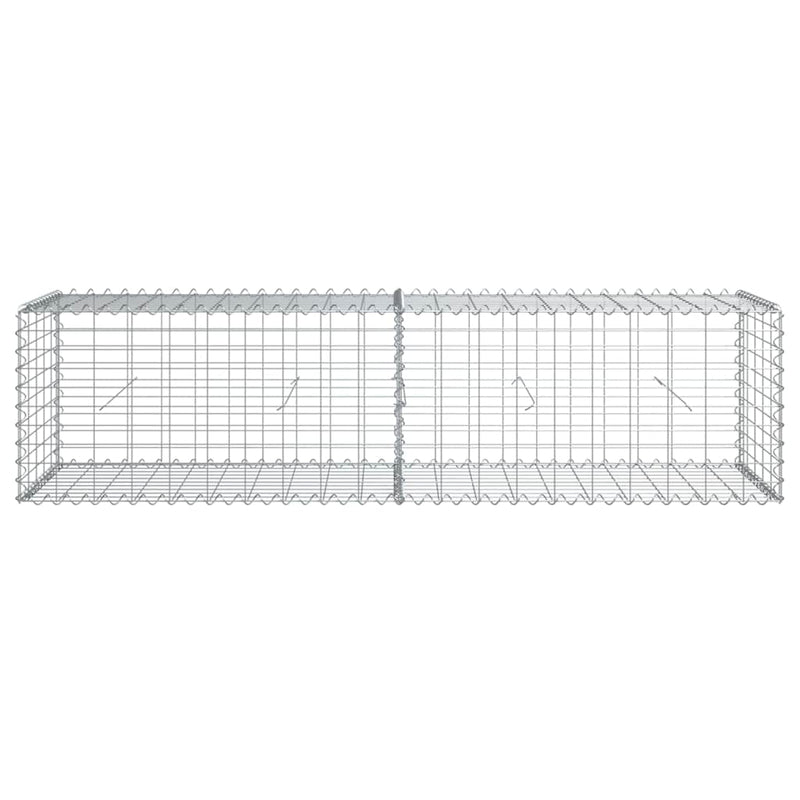 Load image into Gallery viewer, VidaXL Schanskorf 200x50x50 cm gegalvaniseerd ijzer zilverkleurig