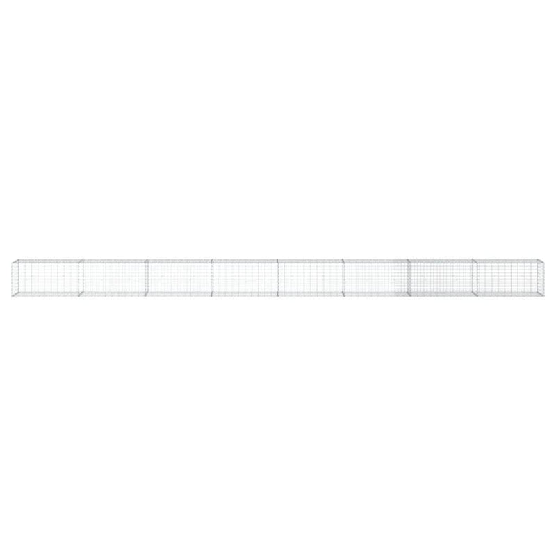 Load image into Gallery viewer, VidaXL Schanskorf 800x50x50 cm gegalvaniseerd ijzer zilverkleurig