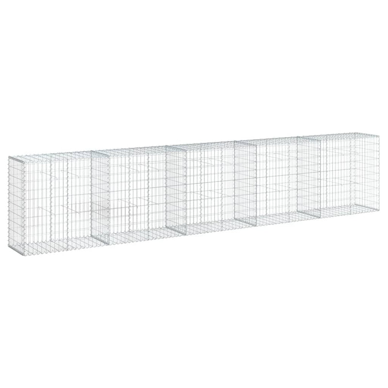 Load image into Gallery viewer, VidaXL Schanskorf 500x50x100 cm gegalvaniseerd ijzer zilverkleurig