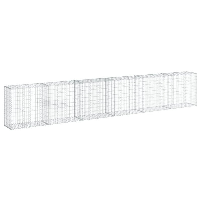Load image into Gallery viewer, VidaXL Schanskorf 600x50x100 cm gegalvaniseerd ijzer zilverkleurig