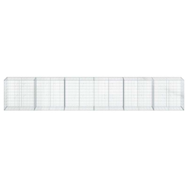 Load image into Gallery viewer, VidaXL Schanskorf 600x50x100 cm gegalvaniseerd ijzer zilverkleurig