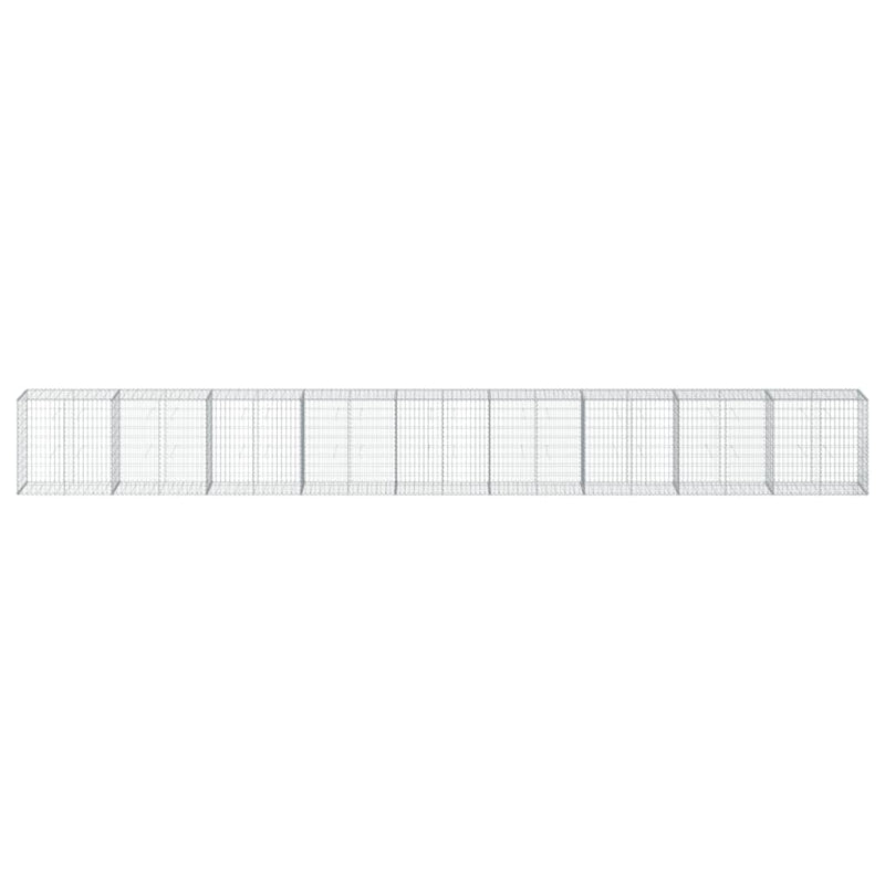 Load image into Gallery viewer, VidaXL Schanskorf 900x50x100 cm gegalvaniseerd ijzer zilverkleurig