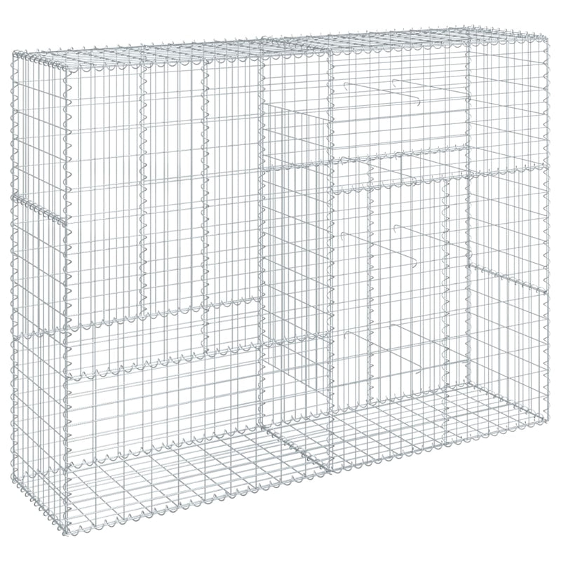 Load image into Gallery viewer, VidaXL Schanskorf 200x50x150 cm gegalvaniseerd ijzer zilverkleurig