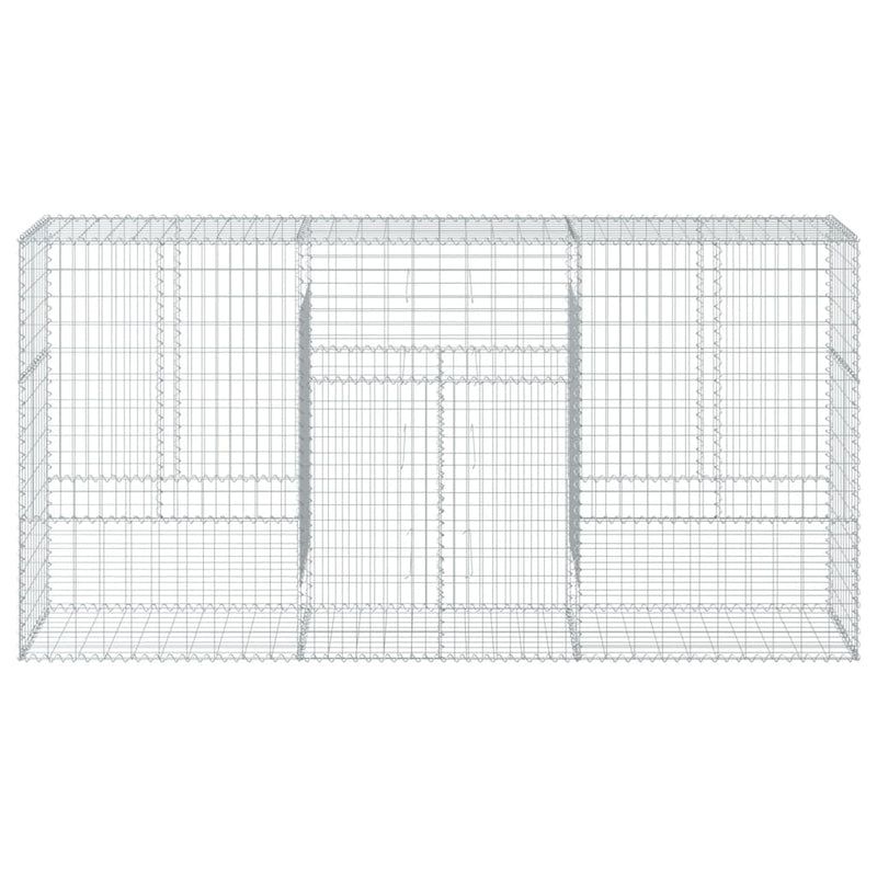 Load image into Gallery viewer, VidaXL Schanskorf 300x50x150 cm gegalvaniseerd ijzer zilverkleurig