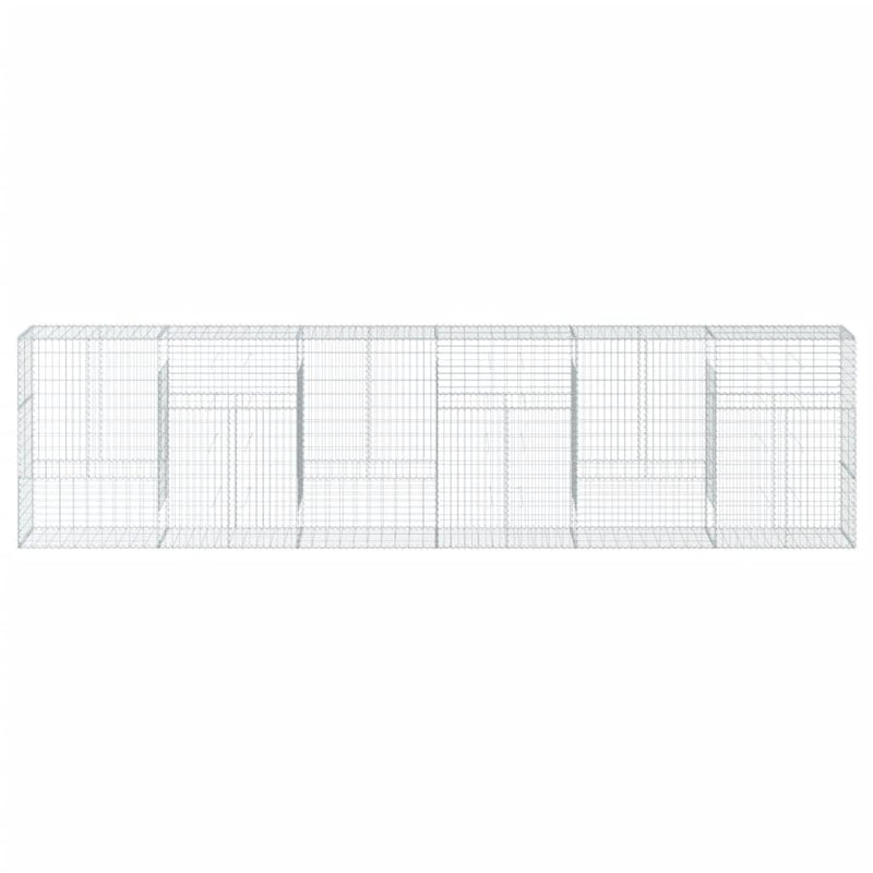 Load image into Gallery viewer, VidaXL Schanskorf 600x50x150 cm gegalvaniseerd ijzer zilverkleurig