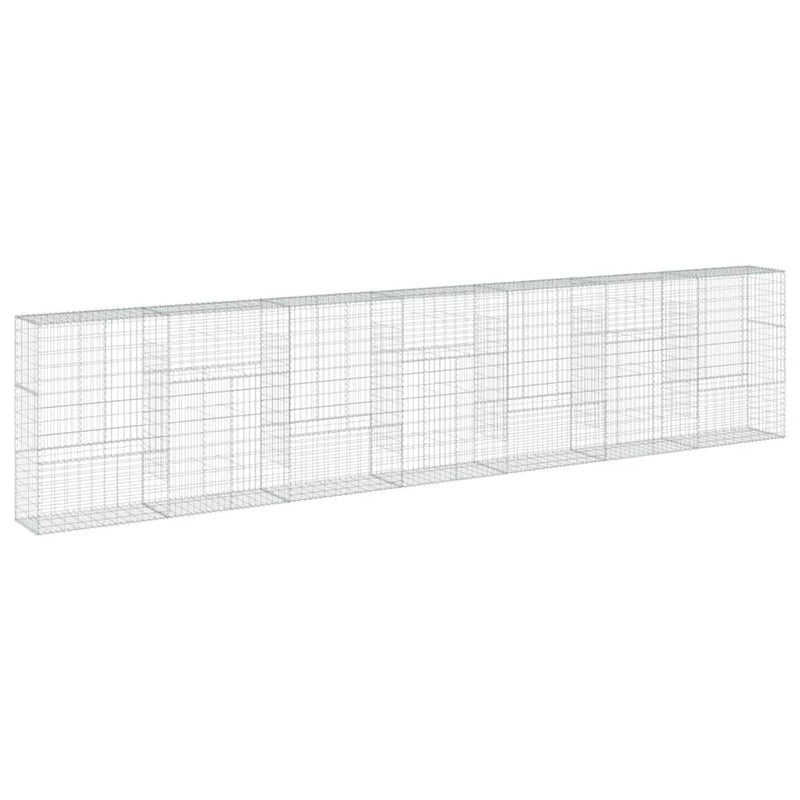 Load image into Gallery viewer, VidaXL Schanskorf 700x50x150 cm gegalvaniseerd ijzer zilverkleurig