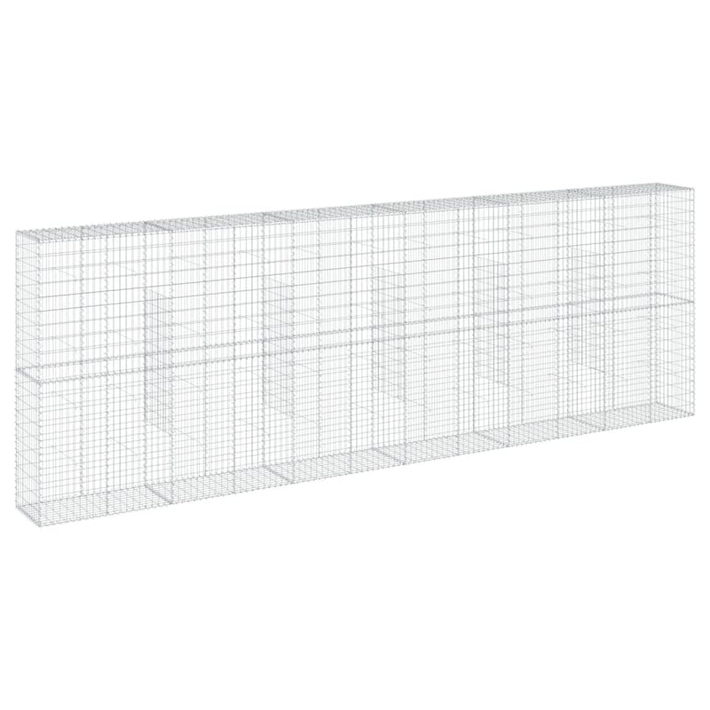 Load image into Gallery viewer, VidaXL Schanskorf 600x50x200 cm gegalvaniseerd ijzer zilverkleurig