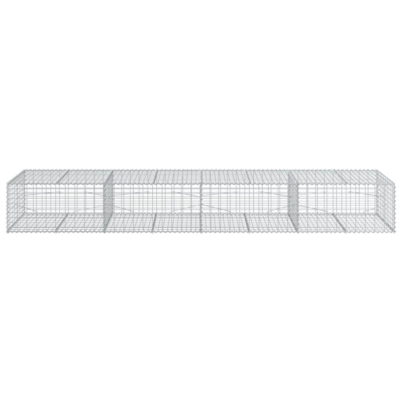 Load image into Gallery viewer, VidaXL Schanskorf 400x100x50 cm gegalvaniseerd ijzer zilverkleurig