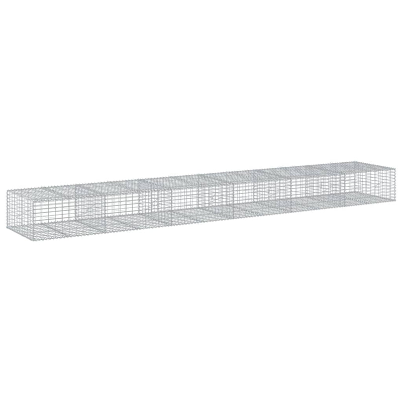 Load image into Gallery viewer, VidaXL Schanskorf 600x100x50 cm gegalvaniseerd ijzer zilverkleurig