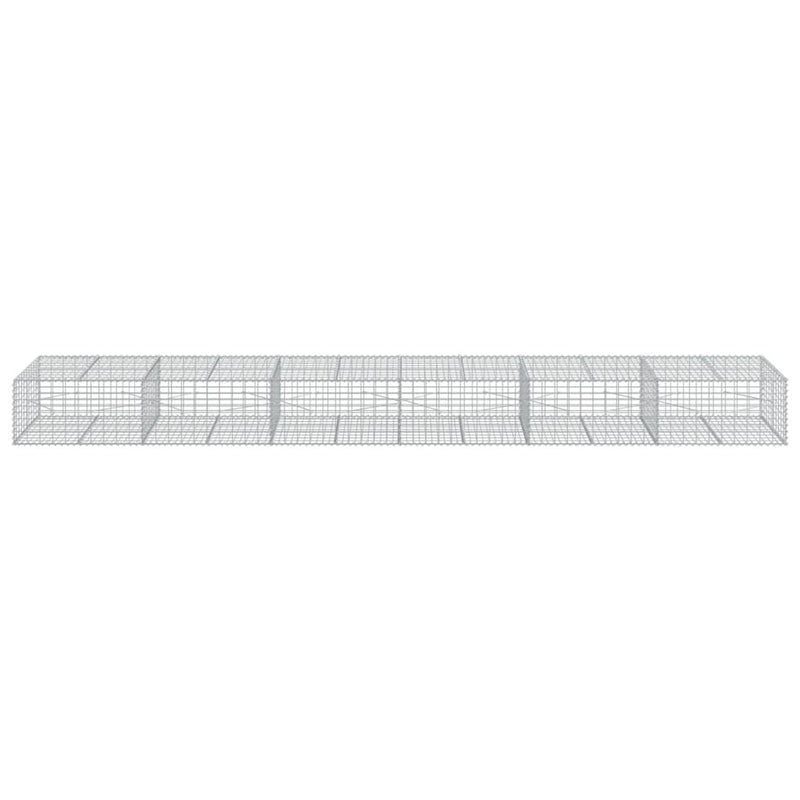 Load image into Gallery viewer, VidaXL Schanskorf 600x100x50 cm gegalvaniseerd ijzer zilverkleurig