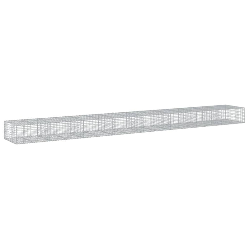Load image into Gallery viewer, VidaXL Schanskorf 800x100x50 cm gegalvaniseerd ijzer zilverkleurig