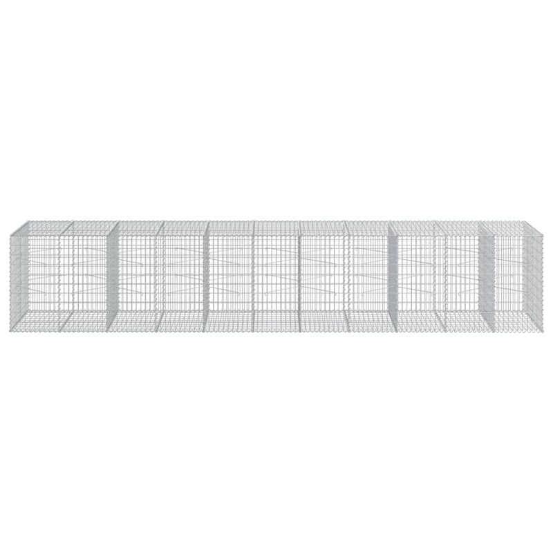 Load image into Gallery viewer, VidaXL Schanskorf 550x100x100 cm gegalvaniseerd ijzer zilverkleurig