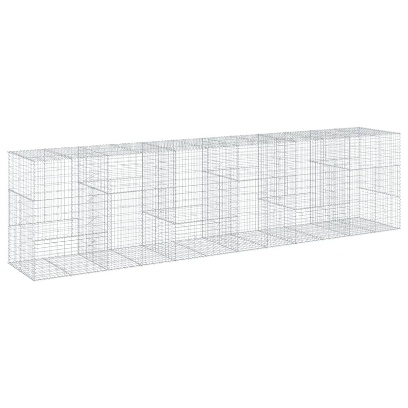 Load image into Gallery viewer, VidaXL Schanskorf 600x100x150 cm gegalvaniseerd ijzer zilverkleurig