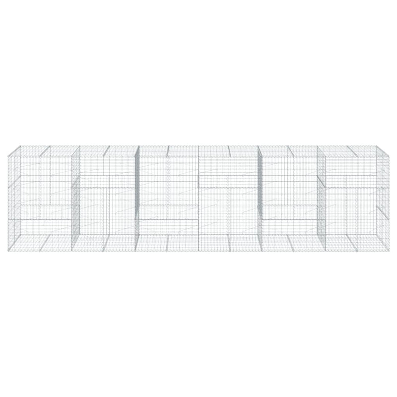 Load image into Gallery viewer, VidaXL Schanskorf 600x100x150 cm gegalvaniseerd ijzer zilverkleurig