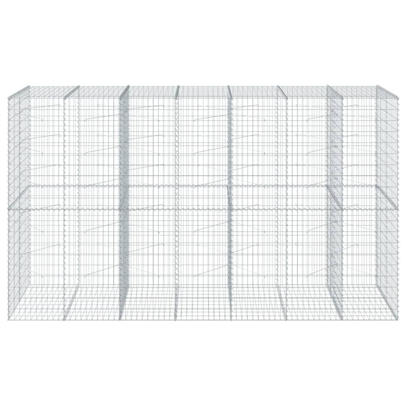 Load image into Gallery viewer, VidaXL Schanskorf 350x100x200 cm gegalvaniseerd ijzer zilverkleurig