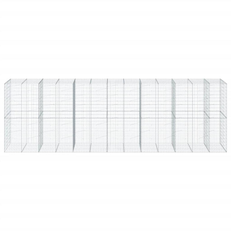 Load image into Gallery viewer, VidaXL Schanskorf 650x100x200 cm gegalvaniseerd ijzer zilverkleurig