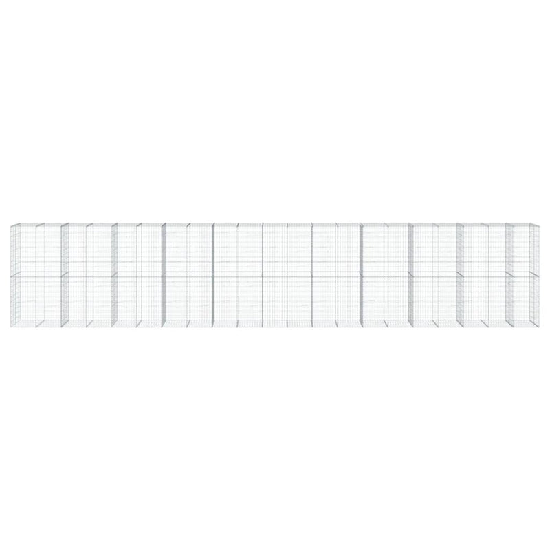 Load image into Gallery viewer, VidaXL Schanskorf 1050x100x200 cm gegalvaniseerd ijzer zilverkleurig